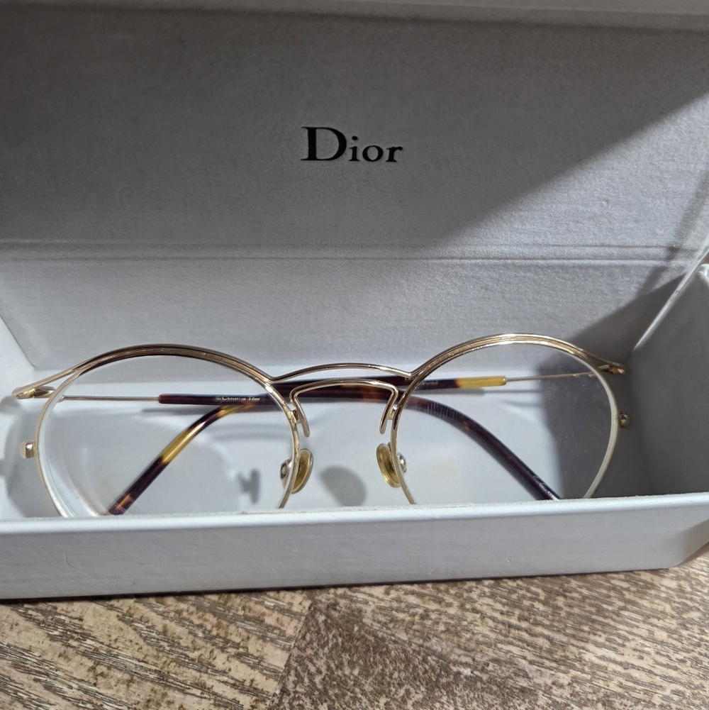 Vintage Cristian Dior Eyeglass Frame With Case